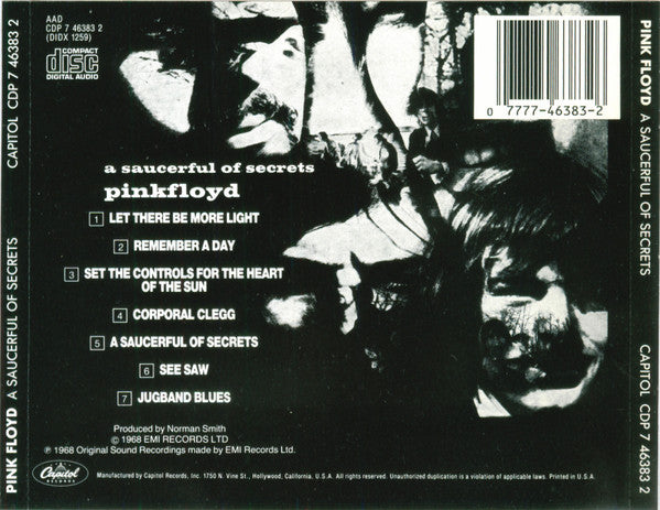 Pink Floyd : A Saucerful Of Secrets (CD, Album, RE, San)