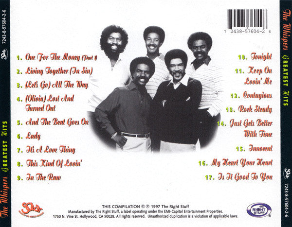 The Whispers : Greatest Hits (CD, Comp)