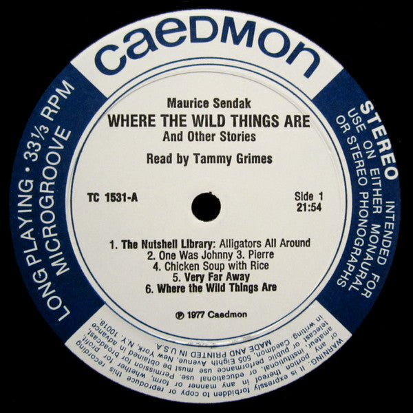 Tammy Grimes : Where The Wild Things Are And Other Stories (LP, Album)