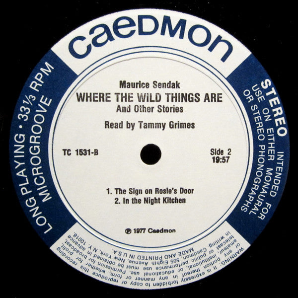 Tammy Grimes : Where The Wild Things Are And Other Stories (LP, Album)