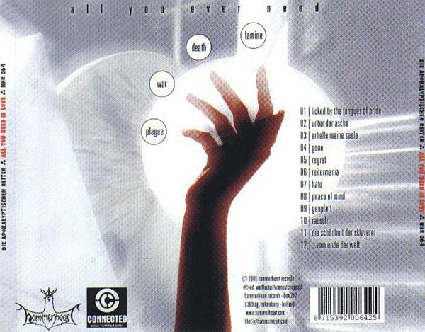 Die Apokalyptischen Reiter : All You Need Is Love (CD, Album)