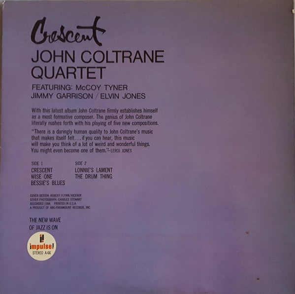 John Coltrane Quartet* : Crescent (LP, Album, RP, Gat)