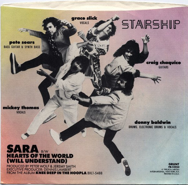 Starship (2) : Sara  (7", Single, Blu)