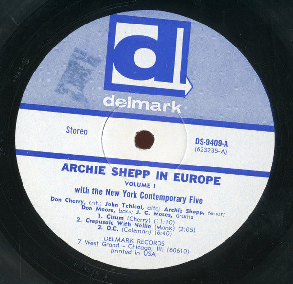 Archie Shepp With The New York Contemporary 5* : In Europe (LP, Album, RE)