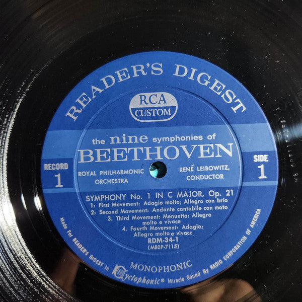 Beethoven*, René Leibowitz Conducting The Royal Philharmonic Orchestra* And The Beecham Choral Society : The Nine Symphonies Of Beethoven (7xLP + Box, 7 x)