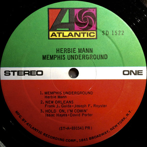 Herbie Mann : Memphis Underground (LP, Album, Club)