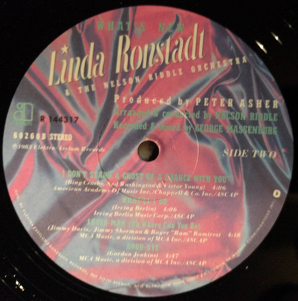 Linda Ronstadt & The Nelson Riddle Orchestra* : What's New (LP, Album, Club, RCA)