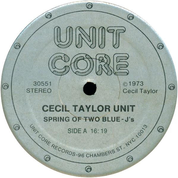 Cecil Taylor Unit* : Spring Of Two Blue-J's (LP, Album)