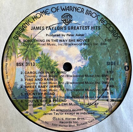 James Taylor (2) : James Taylor's Greatest Hits (LP, Comp, Gol)
