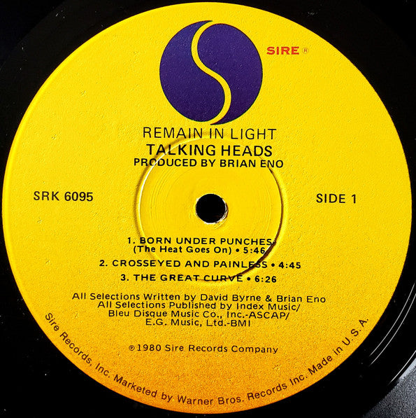 Talking Heads : Remain In Light (LP, Album, Win)