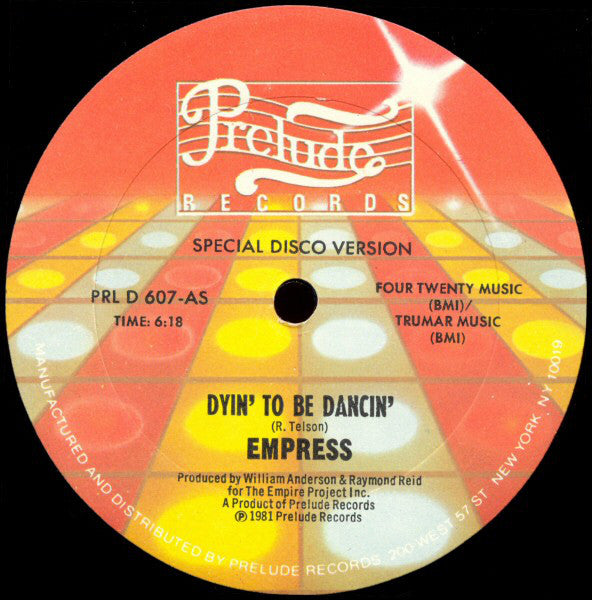Empress : Dyin' To Be Dancin' (12")