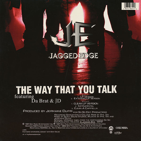 Jagged Edge (2) Featuring Da Brat & JD* : The Way That You Talk (12", Single)