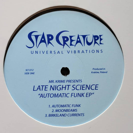 Mr. Krime* Presents Late Night Science : Automatic Funk EP (12", EP, Ltd)