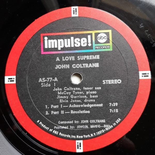 John Coltrane : A Love Supreme (LP, Album, RE, Gat)