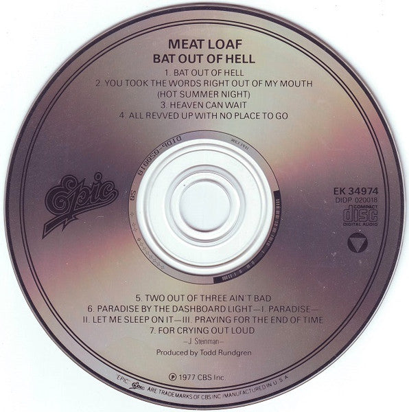 Meat Loaf : Bat Out Of Hell (CD, Album, RE, RM, Spr)