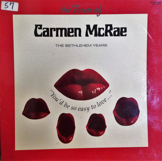 Carmen McRae : The Finest Of Carmen McRae: You'd Be So Easy To Love (LP, Album, Comp, TP)