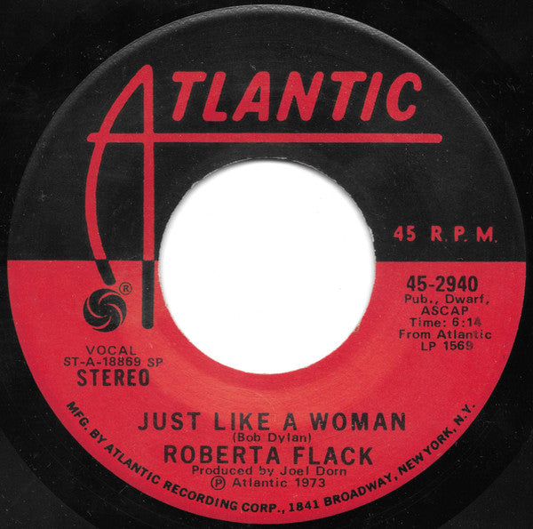 Roberta Flack : Killing Me Softly With His Song (7", Single, Spe)