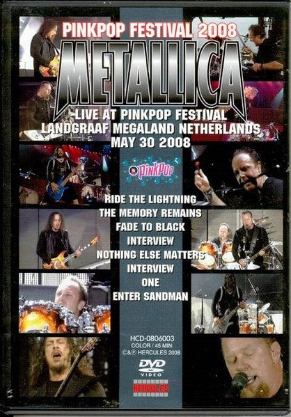 Metallica : Pinkpop Festival 2008                           (DVD-V, Unofficial, NTSC)