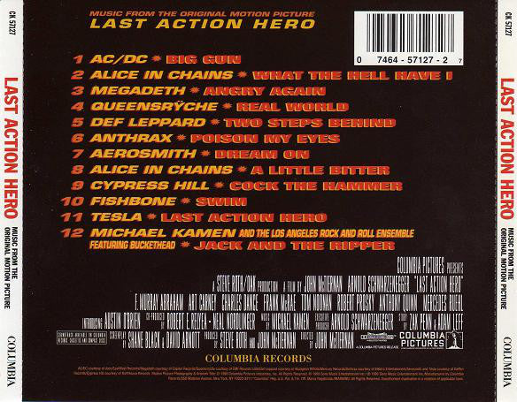 Various : Last Action Hero (Music From The Original Motion Picture) (CD, Album, Comp)