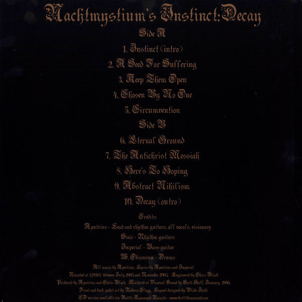 Nachtmystium : Instinct: Decay (LP, Album, Ltd, Gre)