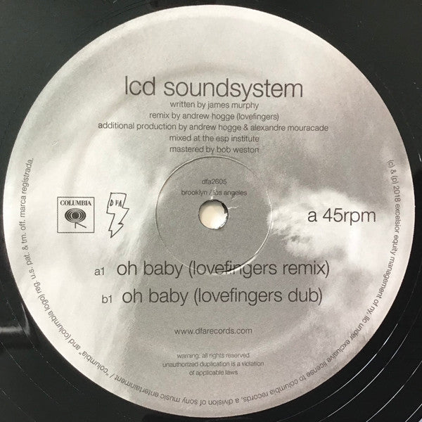 LCD Soundsystem : Oh Baby (Lovefingers Remix) (12", Single)