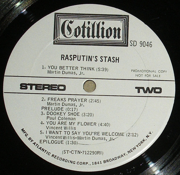 Rasputin's Stash : Rasputin's Stash (LP, Album, Promo, RI)