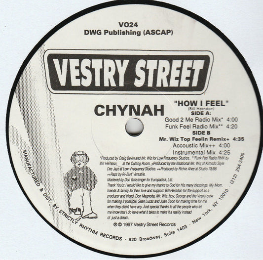 Chynah : How I Feel (12")