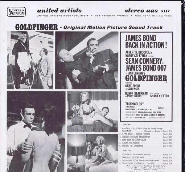 John Barry : Goldfinger (Original Motion Picture Sound Track) (LP, Album)