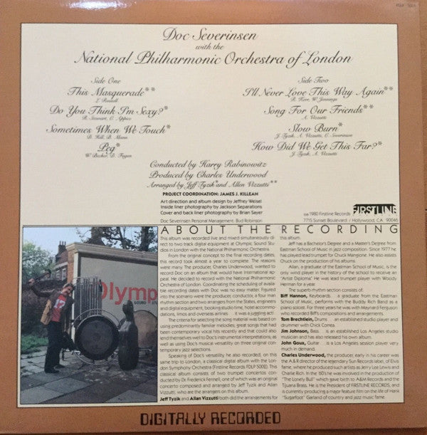 Doc Severinsen With The National Philharmonic Orchestra Of London* : London Sessions (LP, dbx)