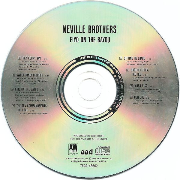 Neville Brothers* : Fiyo On The Bayou (CD, Album, RE)