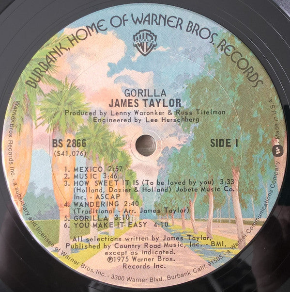 James Taylor (2) : Gorilla (LP, Album)