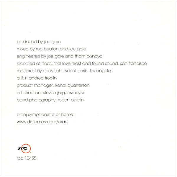 Oranj Symphonette : The Oranj Album (CD, Album)