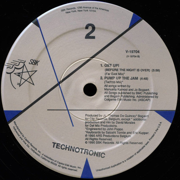 Technotronic : Get Up! (Before The Night Is Over) (12", Single)