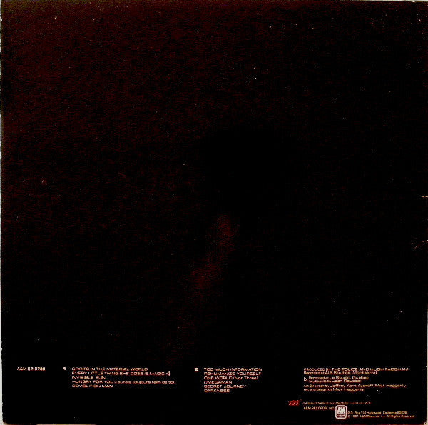 The Police : Ghost In The Machine (LP, Album)