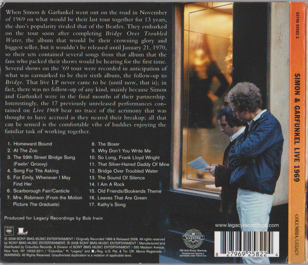 Simon & Garfunkel : Live 1969 (Album)