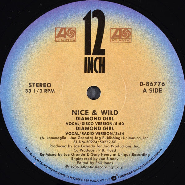 Nice & Wild : Diamond Girl (12", Single, Spe)