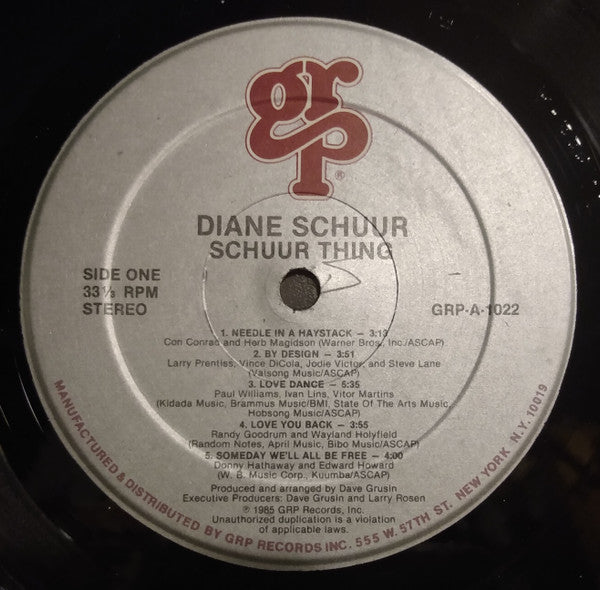 Diane Schuur : Schuur Thing (LP, Album)