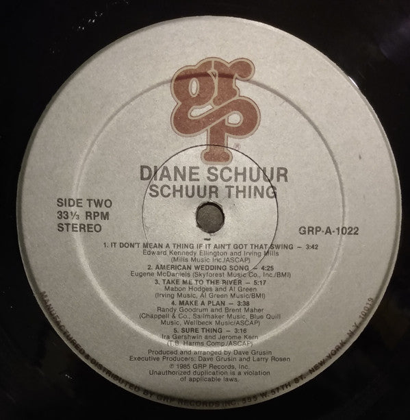 Diane Schuur : Schuur Thing (LP, Album)