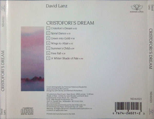 David Lanz : Cristofori's Dream (CD, Album)