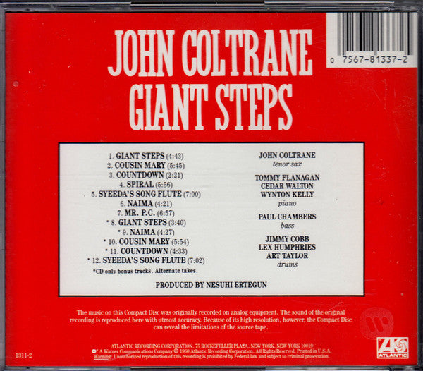 John Coltrane : Giant Steps (CD, Album, RE, RP)