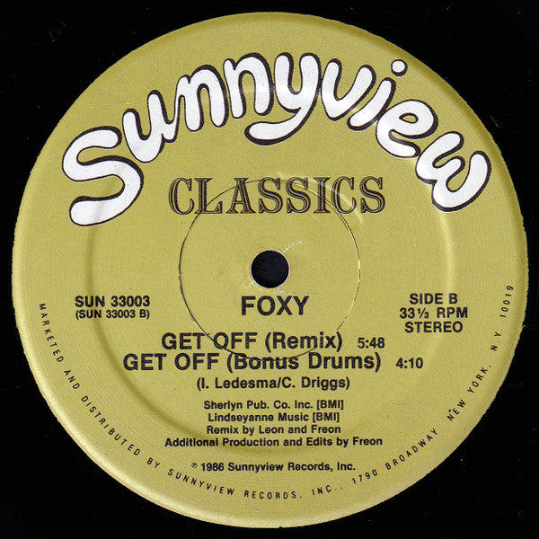 Foxy : Get Off (12", RE)