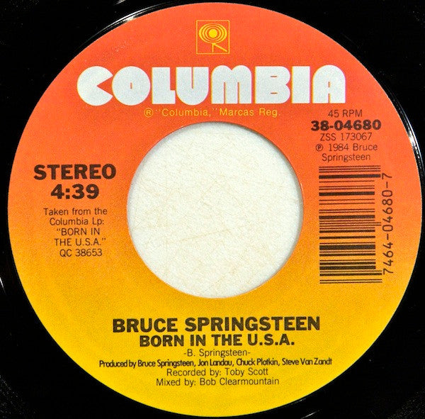 Bruce Springsteen : Born In The U.S.A. (7", Single, Styrene, Car)