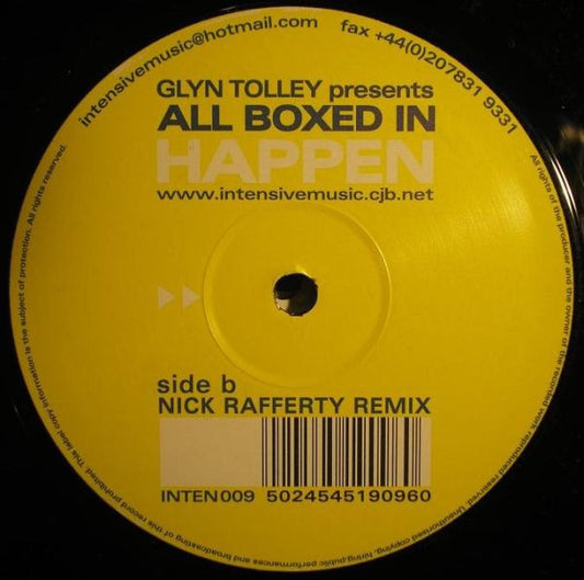 Glyn Tolley Presents All Boxed In : Happen (12")