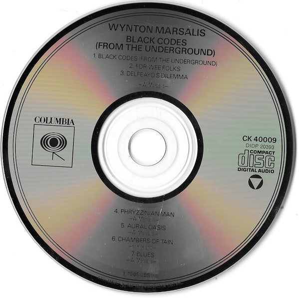 Wynton Marsalis : Black Codes (From The Underground) (CD, Album)