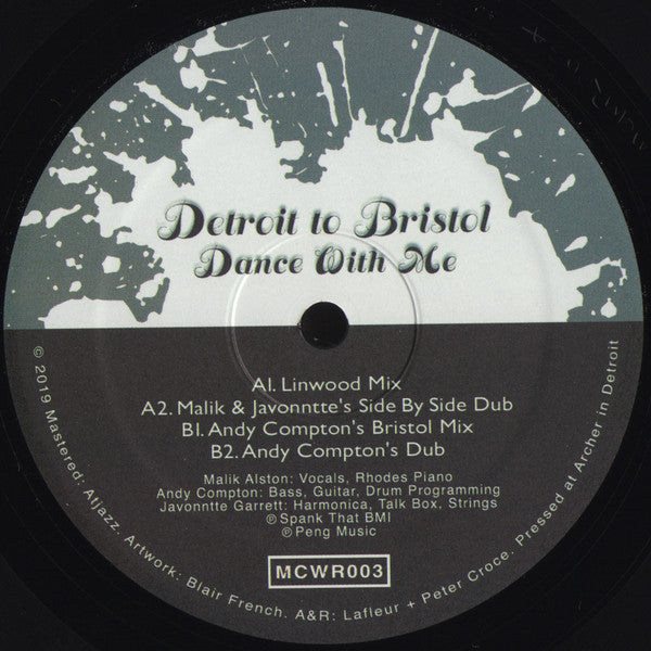 Detroit To Bristol : Dance With Me (12",33 ⅓ RPM,Single,Limited Edition)