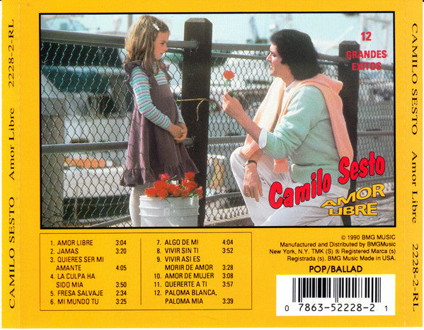Camilo Sesto : Amor Libre - 12 Grandes Exitos (CD, Album, Comp, RE)