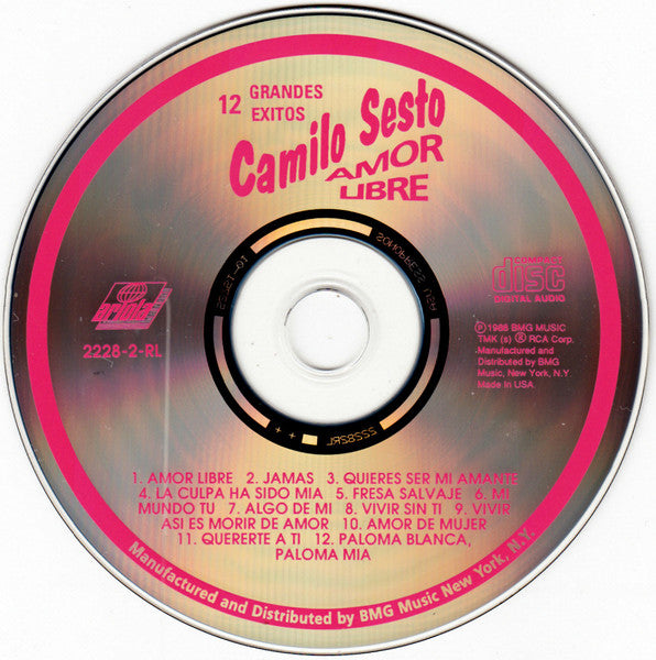 Camilo Sesto : Amor Libre - 12 Grandes Exitos (CD, Album, Comp, RE)