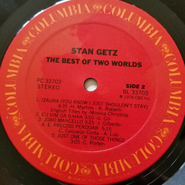 Stan Getz Featuring João Gilberto : The Best Of Two Worlds (LP, Album, Ter)