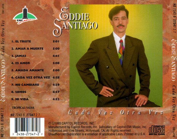 Eddie Santiago : Cada Vez Otra Vez (CD, Album)