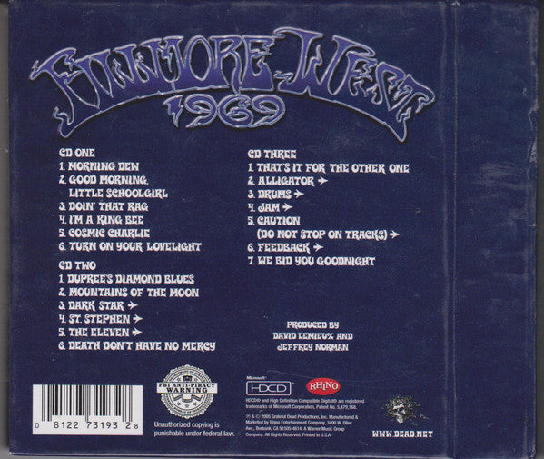 The Grateful Dead : Fillmore West 1969 (3xHDCD, Album)